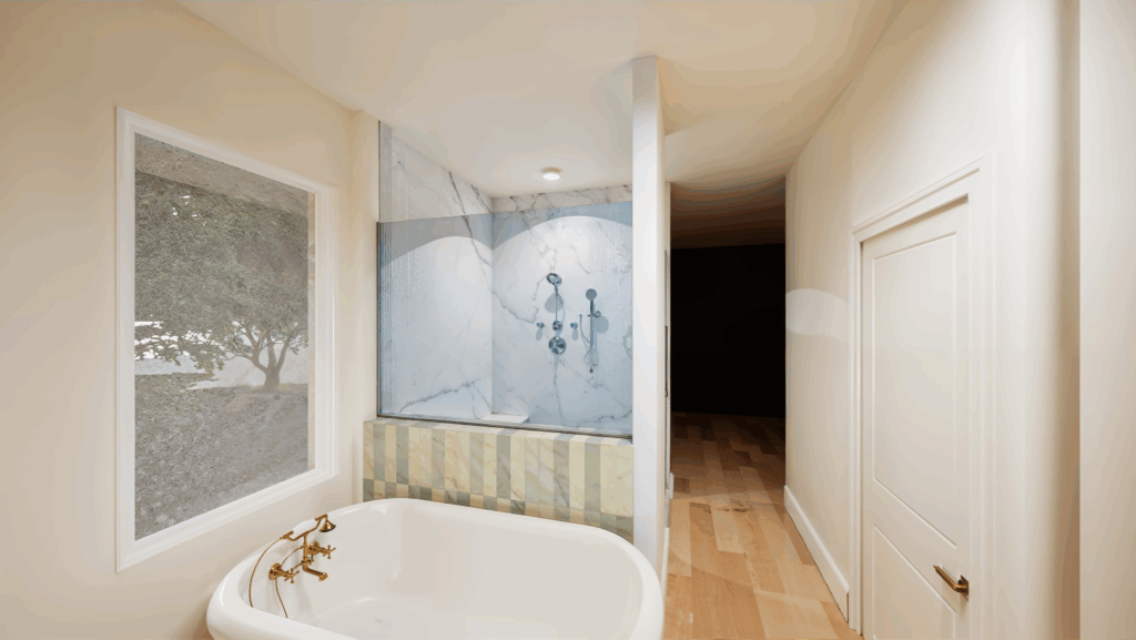 Freestanding Tub 3D Rendering